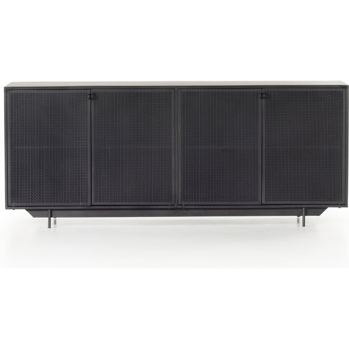 014 SI-1900953 | Additional Silo | Hendrick Sideboard by Four Hands in black, perforated black and black. Made from iron in a modern style.