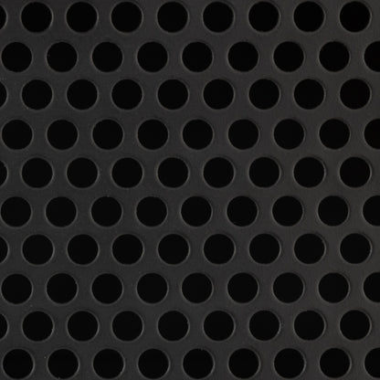 Hendrick Console Table by Four Hands in black, perforated black and black. Made from iron in a modern style.