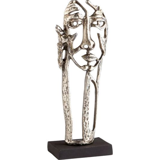 Visage Sculpture by Cyan Design in antique nickel. Made from aluminum in a eclectic & global style.