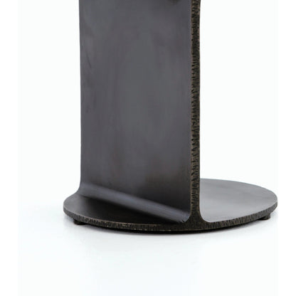 Griffon Side Table by Four Hands in rustic fossil. Made from iron in a modern style.