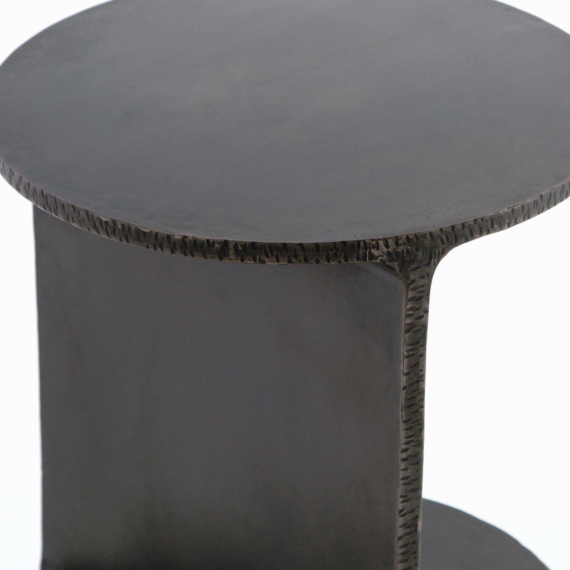 Griffon Side Table by Four Hands in rustic fossil. Made from iron in a modern style.