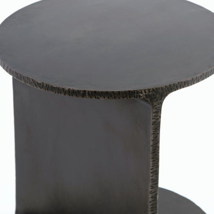 Griffon Side Table by Four Hands in rustic fossil. Made from iron in a modern style.