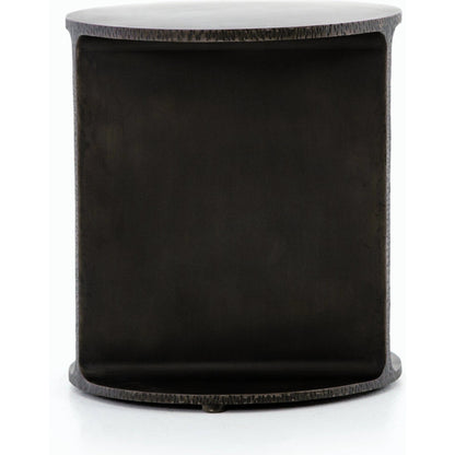 Griffon Side Table by Four Hands in rustic fossil. Made from iron in a modern style.