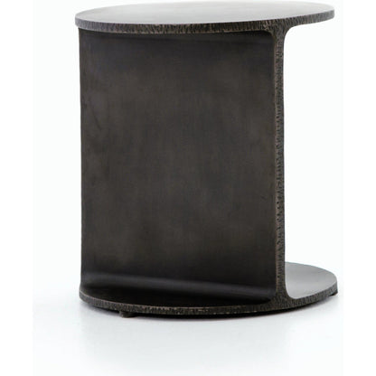 Griffon Side Table by Four Hands in rustic fossil. Made from iron in a modern style.