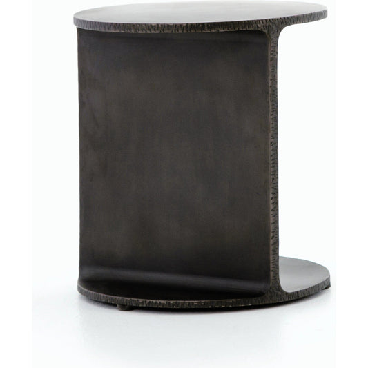 Griffon Side Table by Four Hands in rustic fossil. Made from iron in a modern style.