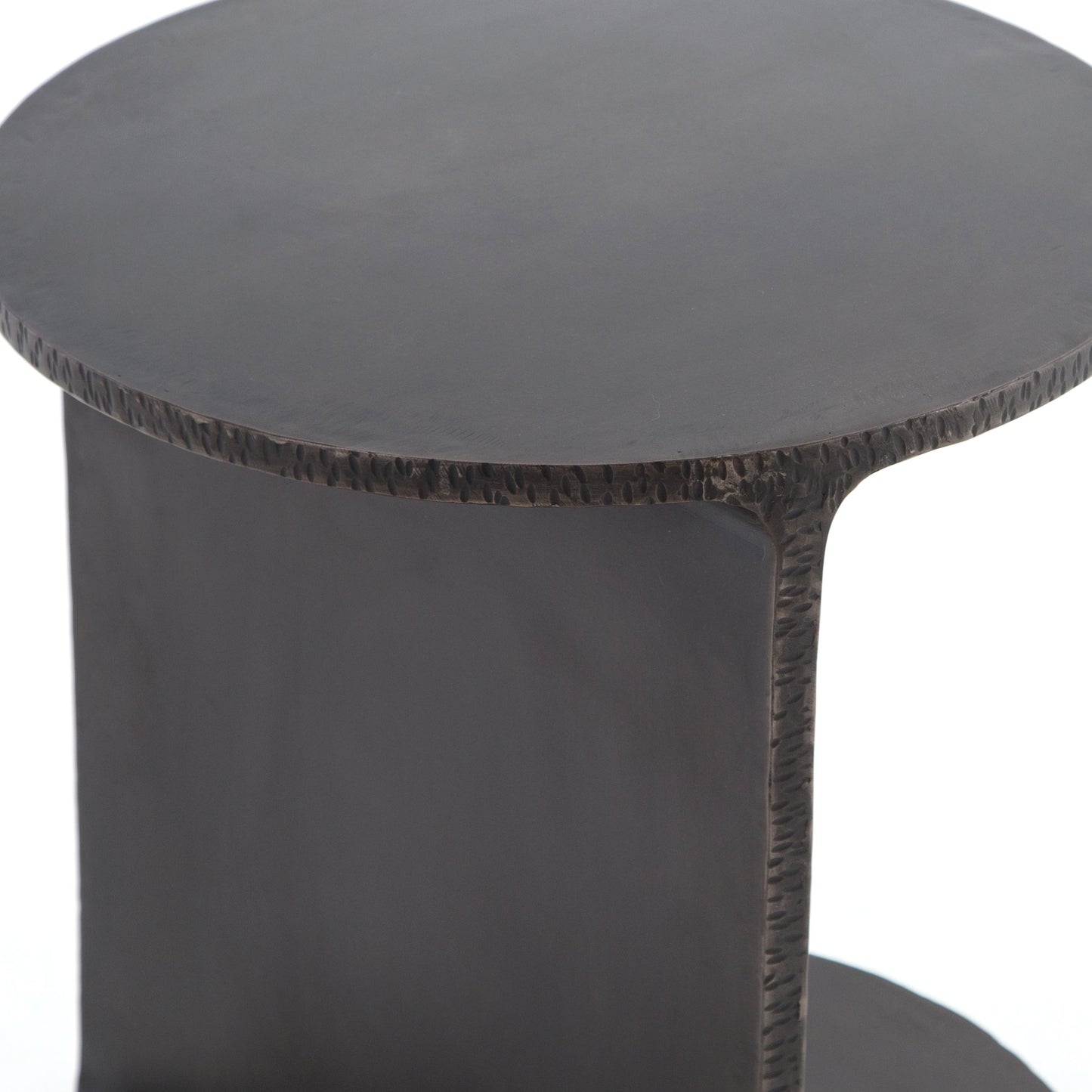 008 SI-1797751 | Additional Silo | Griffon Side Table by Four Hands in rustic fossil. Made from iron in a modern style.