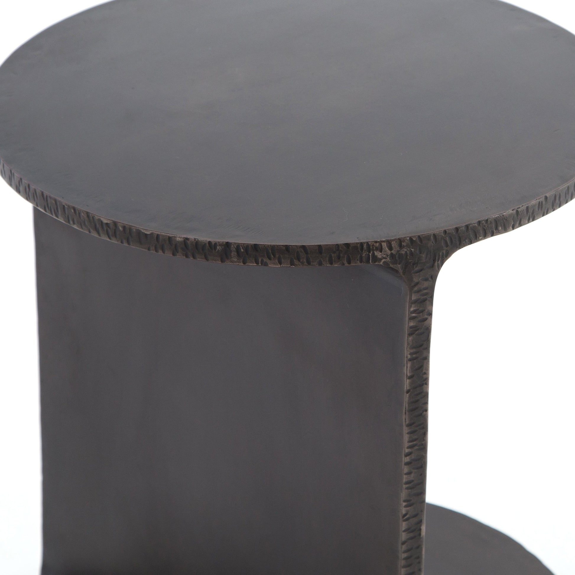 Griffon Side Table by Four Hands in rustic fossil. Made from iron in a modern style.