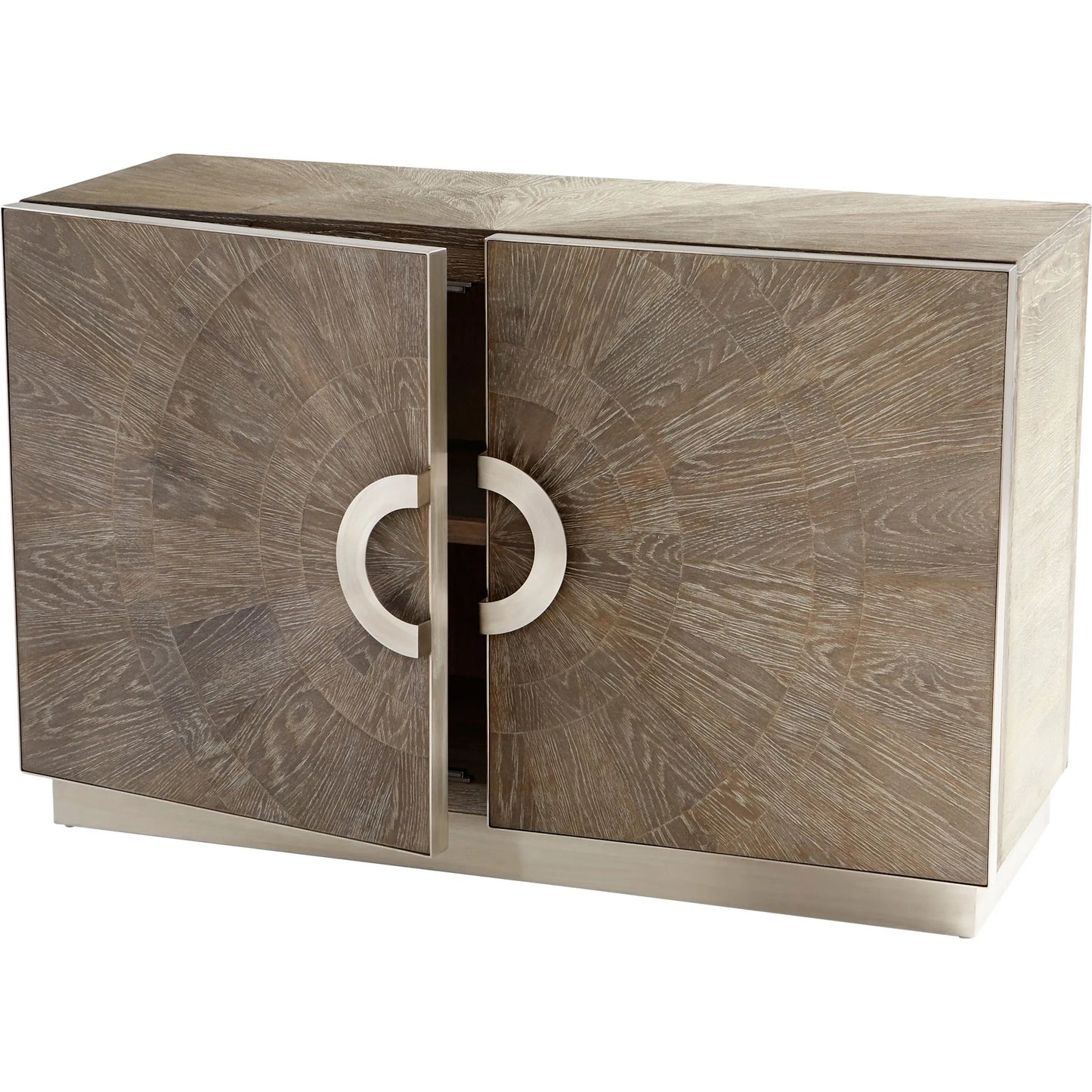 014 S-342144 | Additional Silo | Volonte Cabinet by Cyan Design in weathered oak, stainless steel. Made from oak, stainless steel in a modern style.