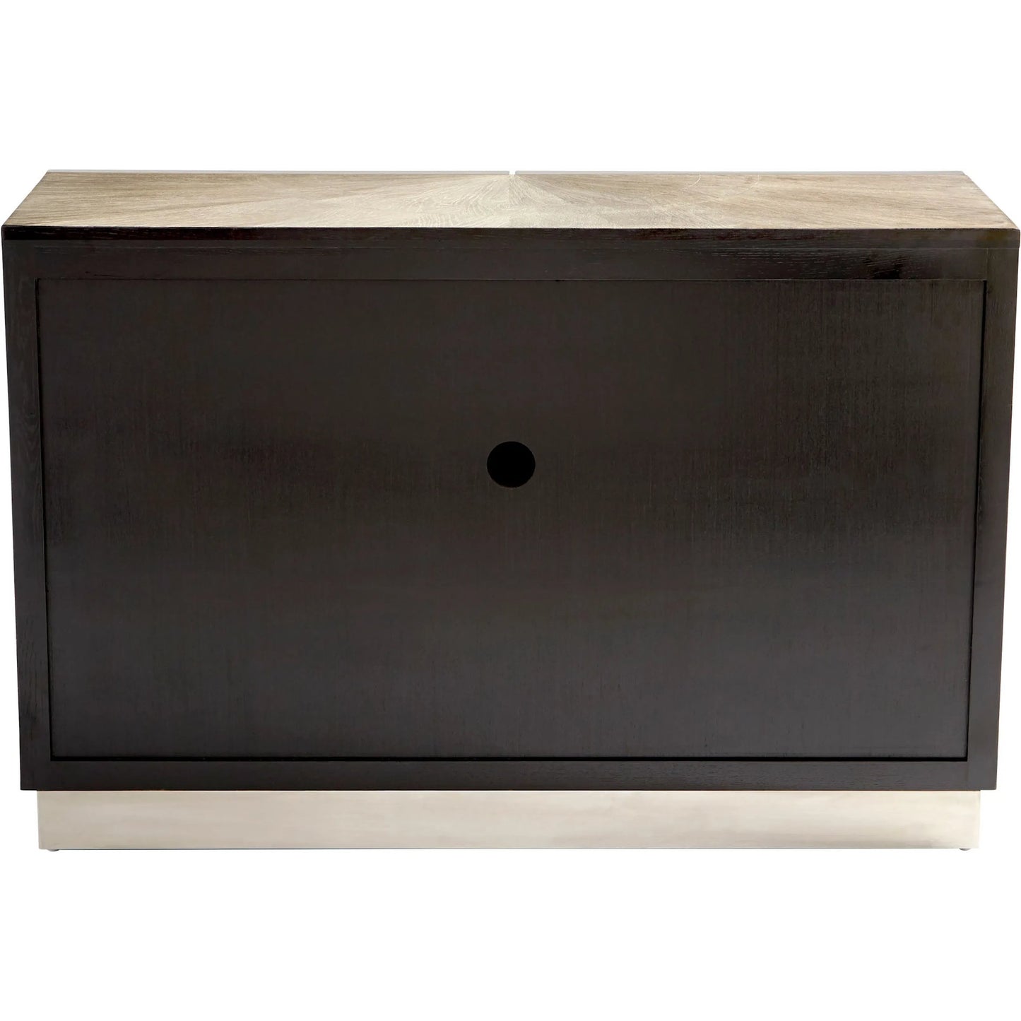 012 S-342144 | Additional Silo | Volonte Cabinet by Cyan Design in weathered oak, stainless steel. Made from oak, stainless steel in a modern style.