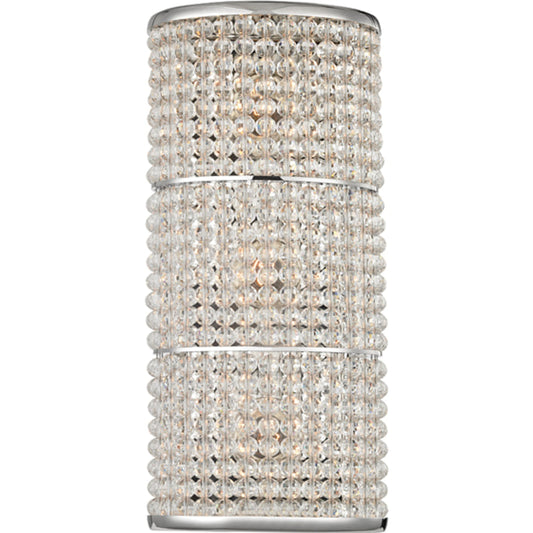 Sherrill Wall Sconce by Hudson Valley in polished nickel. Made from steel in a transitional style.