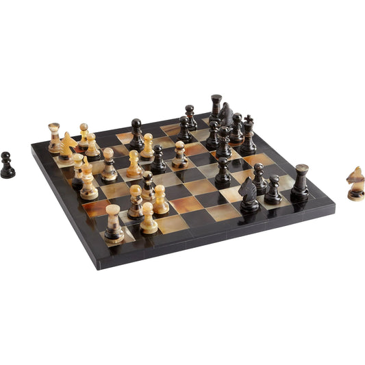 Checkmat Chess Board by Cyan Design in horn. Made from horn, resin in a traditional style.