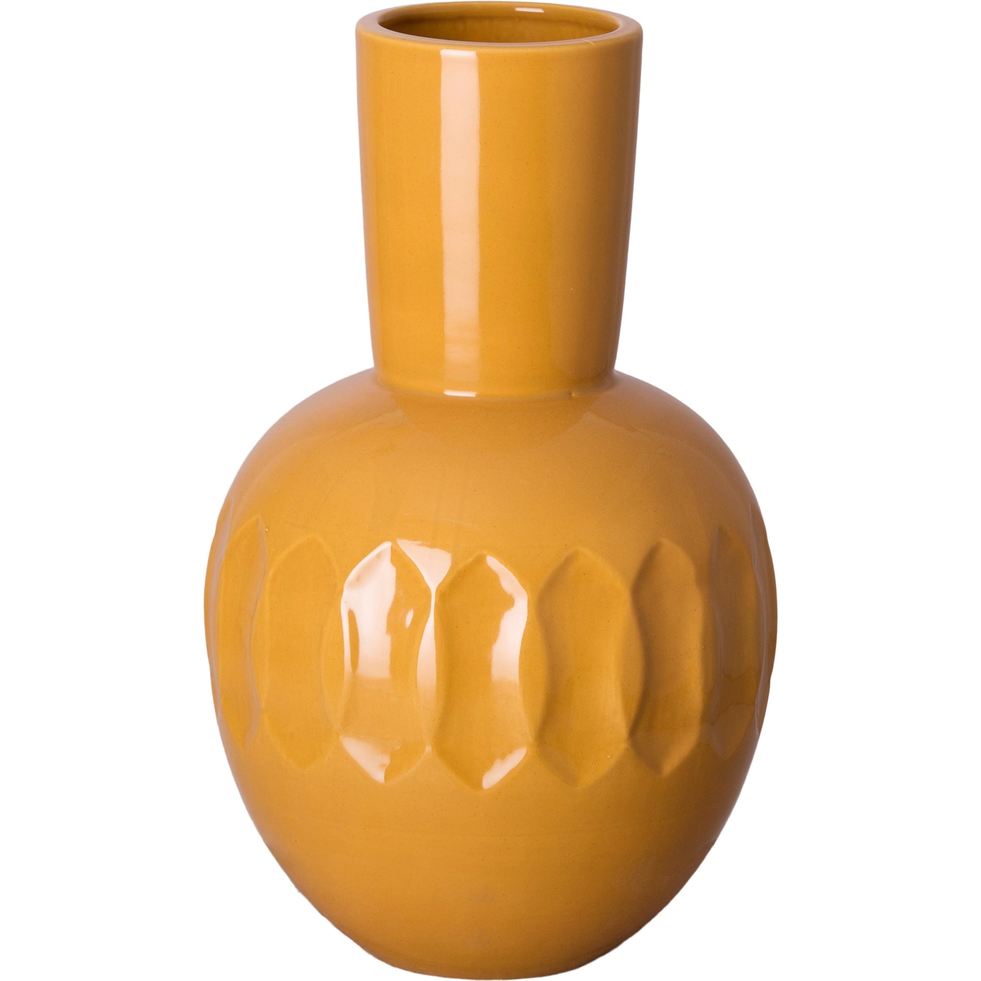 Ellipse Neck Vase by Emissary in glossy glaze. Made from ceramic in a modern style.