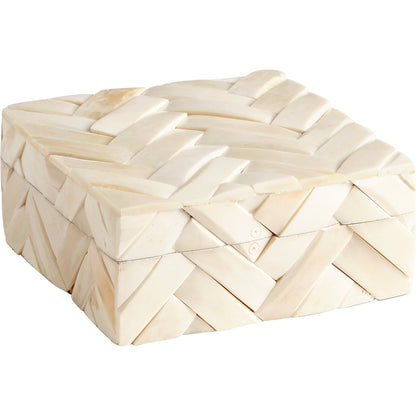 Cumberland Container by Cyan Design in white. Made from bone, wood in a eclectic & global style.