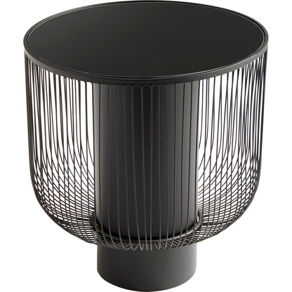 Carousel Table by Cyan Design in graphite. Made from iron, glass in a modern style.