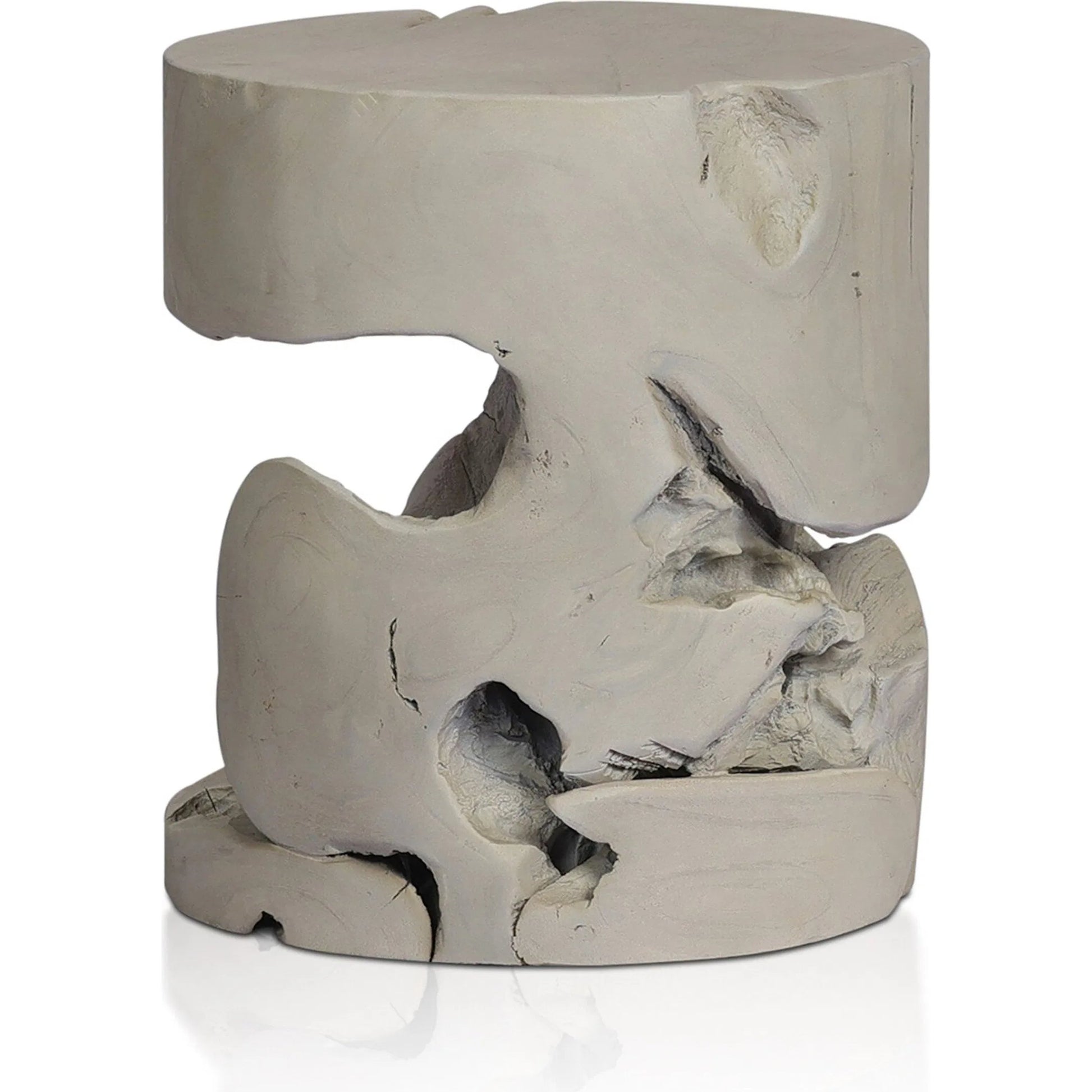 Teak Stool by Four Hands. Made from solid teak in a modern style.