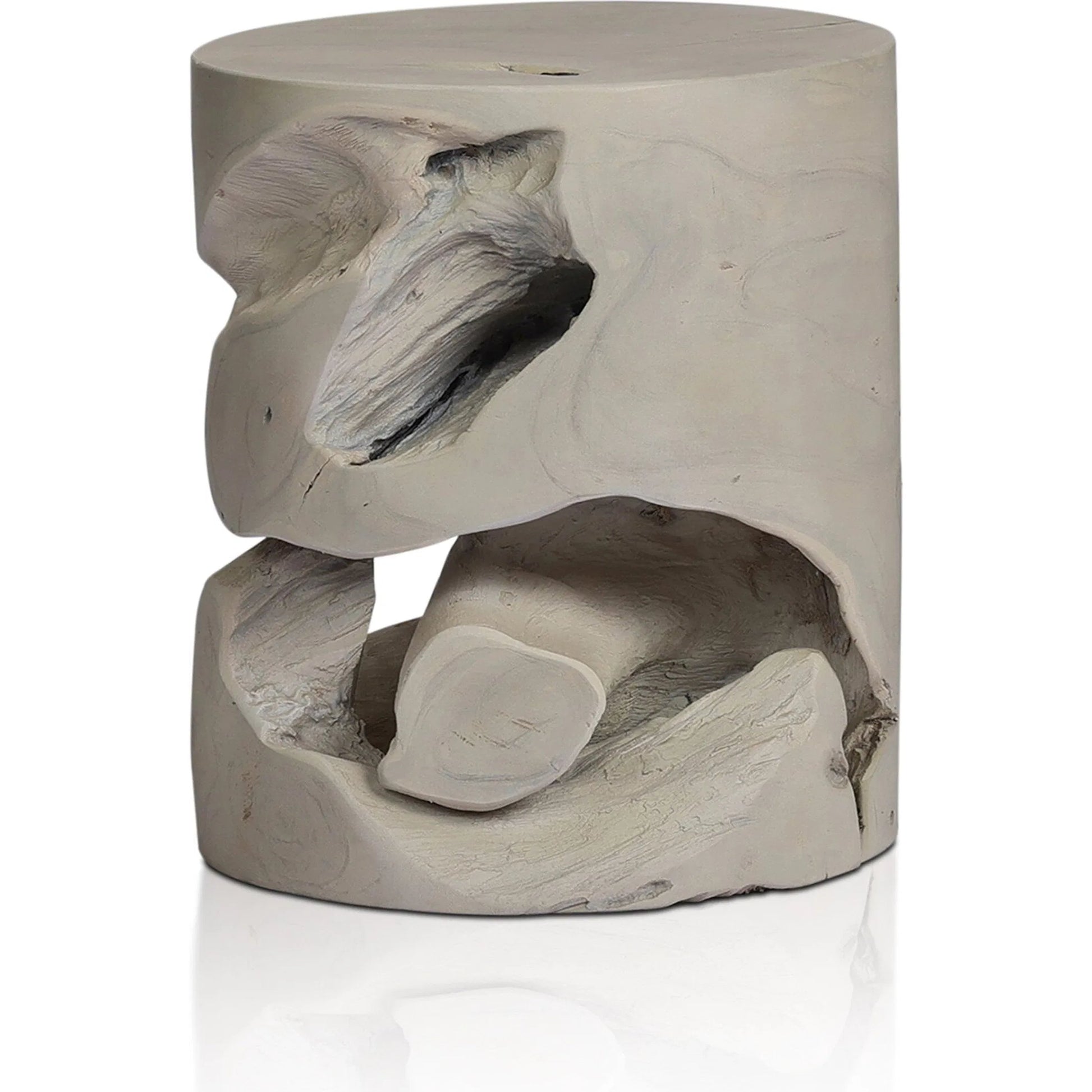 Teak Stool by Four Hands. Made from solid teak in a modern style.