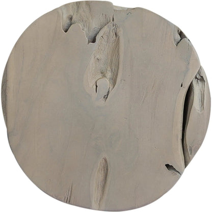 Teak Stool by Four Hands. Made from solid teak in a modern style.