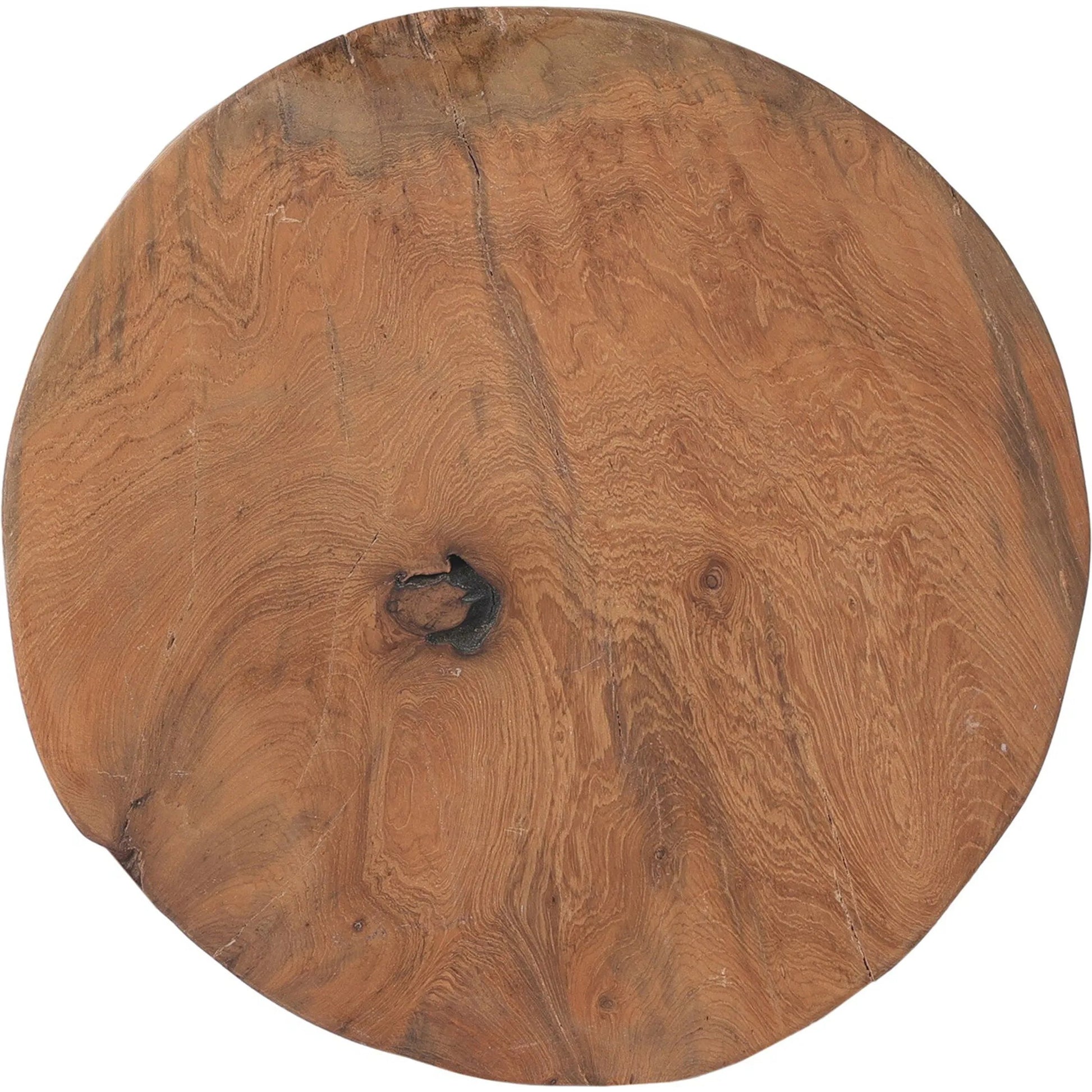 Teak Stool by Four Hands. Made from solid teak in a modern style.