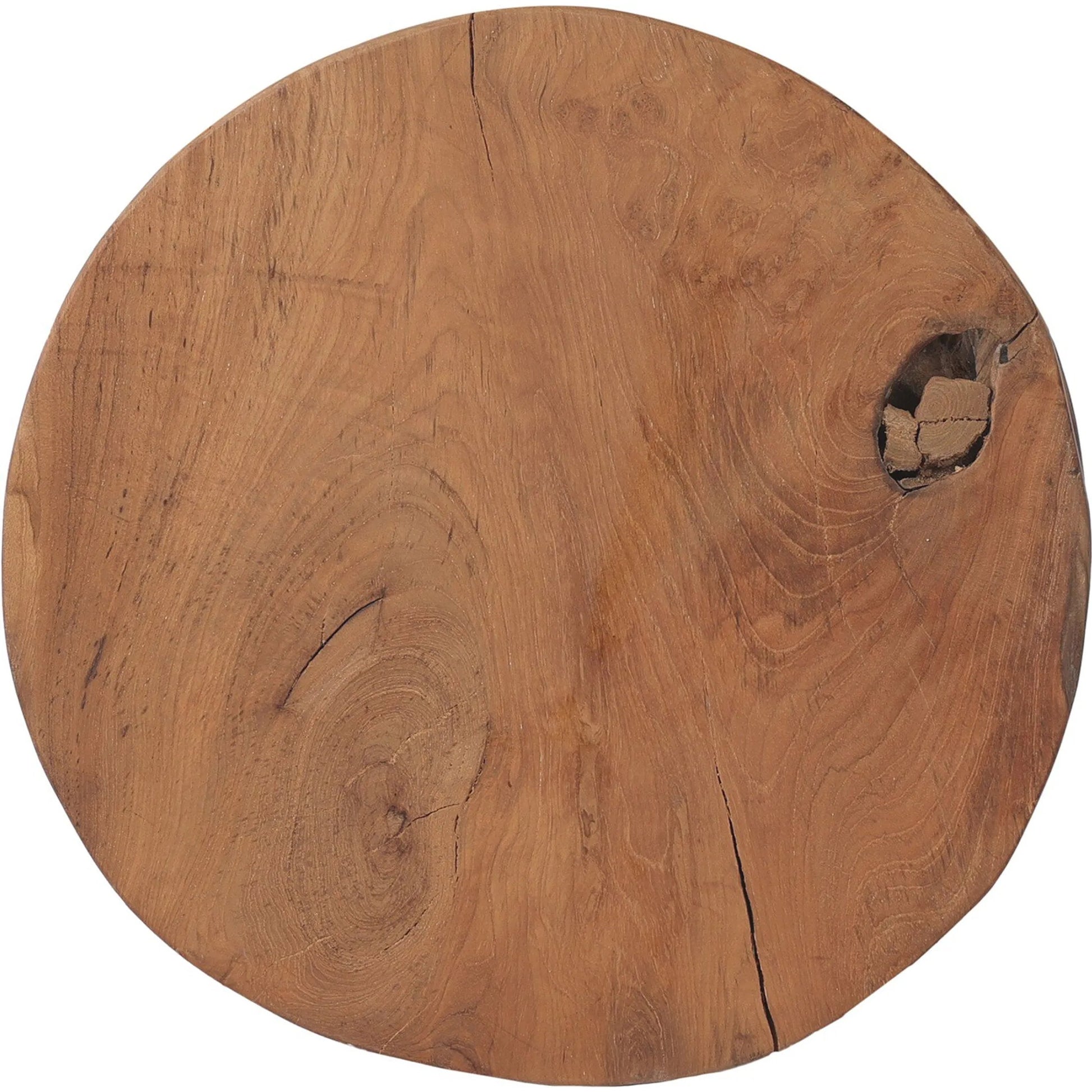 Teak Stool by Four Hands. Made from solid teak in a modern style.