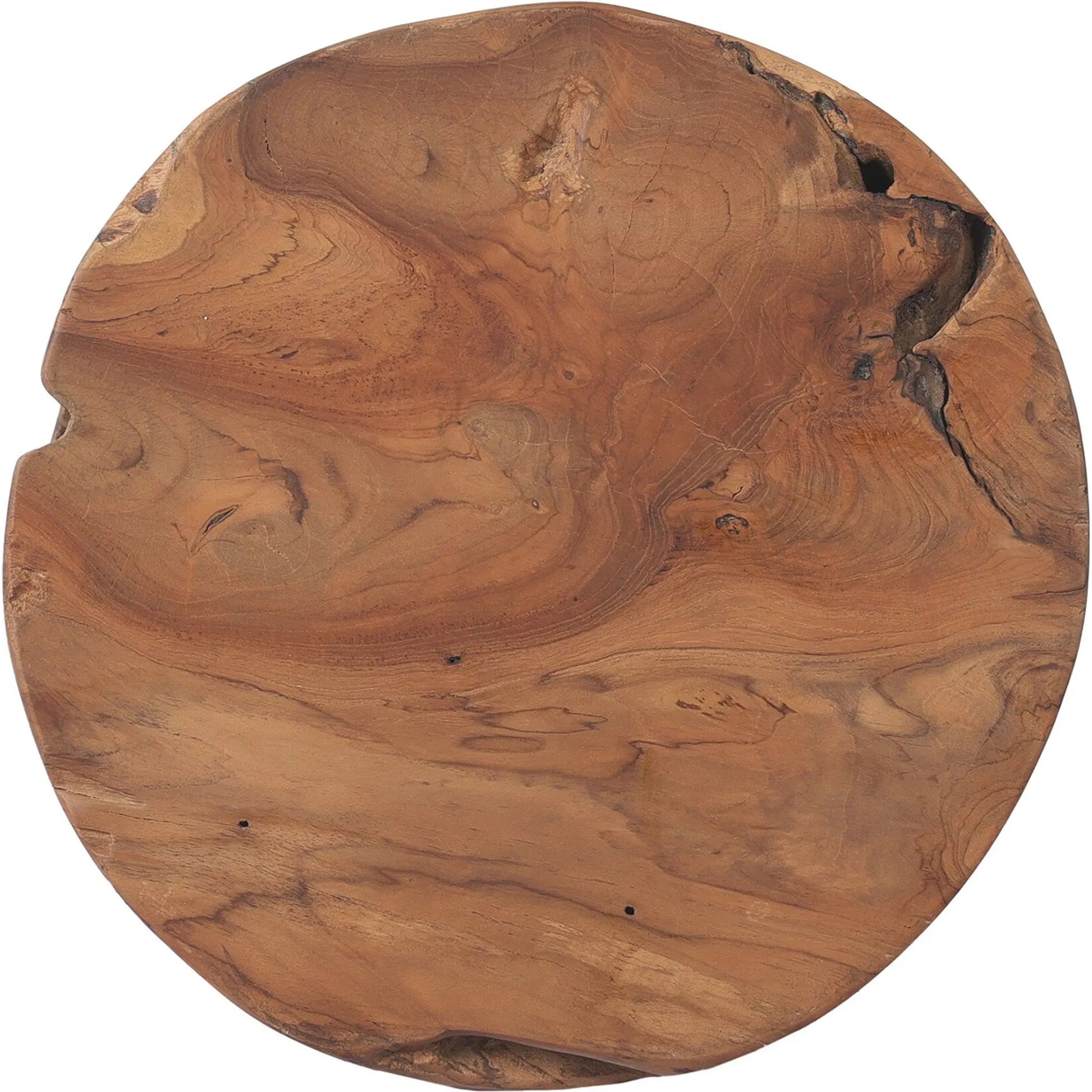 Teak Stool by Four Hands. Made from solid teak in a modern style.