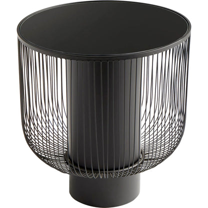 Carousel Table by Cyan Design in graphite. Made from iron, glass in a modern style.