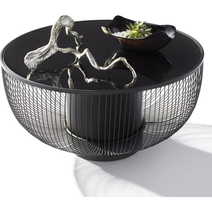 Carousel Table by Cyan Design in graphite. Made from iron, glass in a modern style.