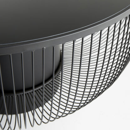 Carousel Table by Cyan Design in graphite. Made from iron, glass in a modern style.