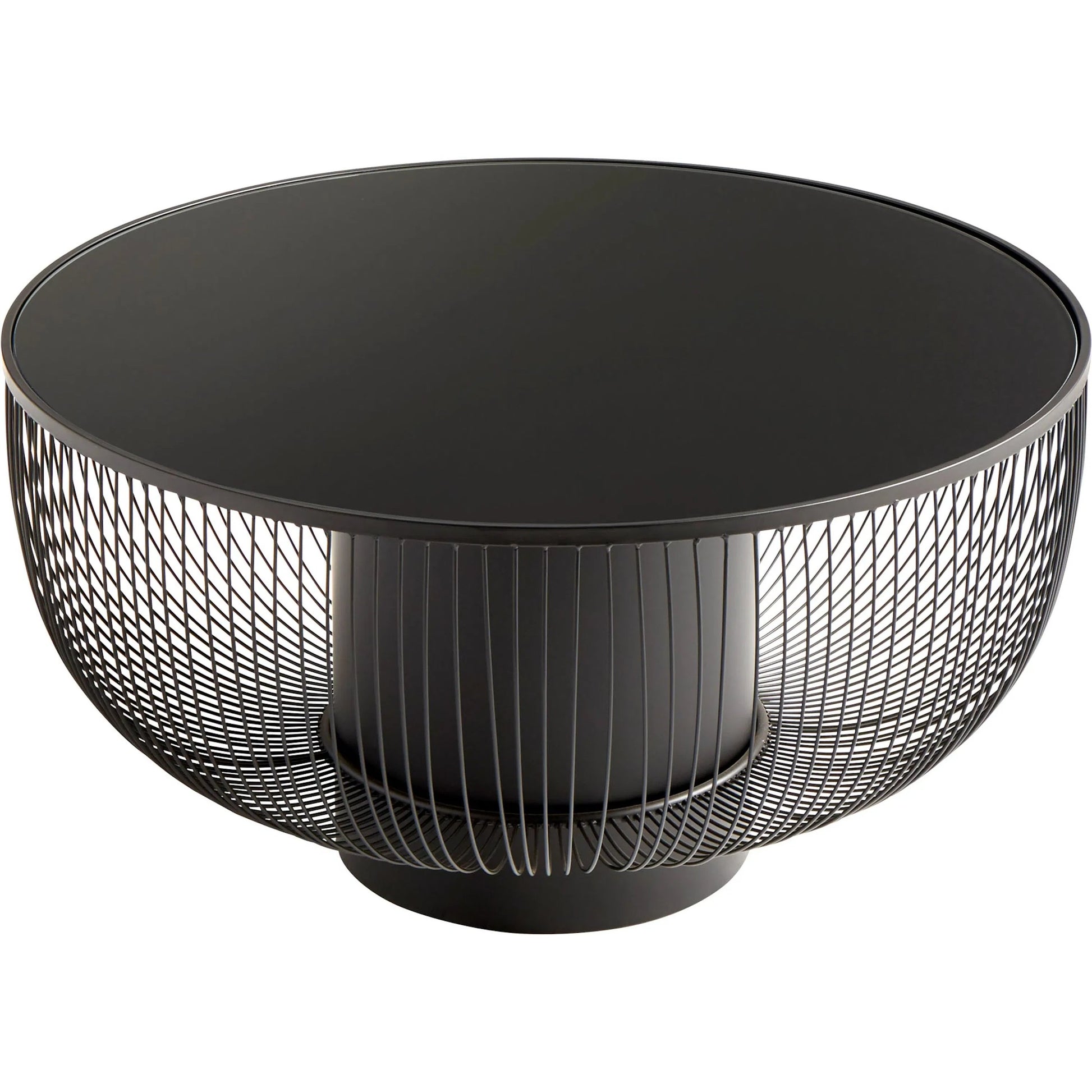 Carousel Table by Cyan Design in graphite. Made from iron, glass in a modern style.