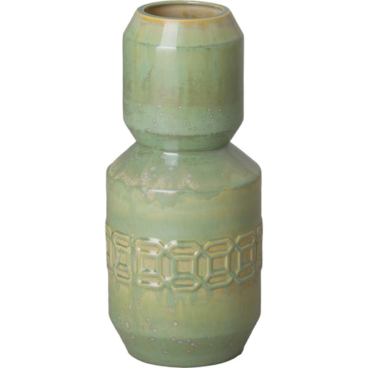 Axton Gourd Vase by Emissary in glossy glaze. Made from ceramic in a unique style.