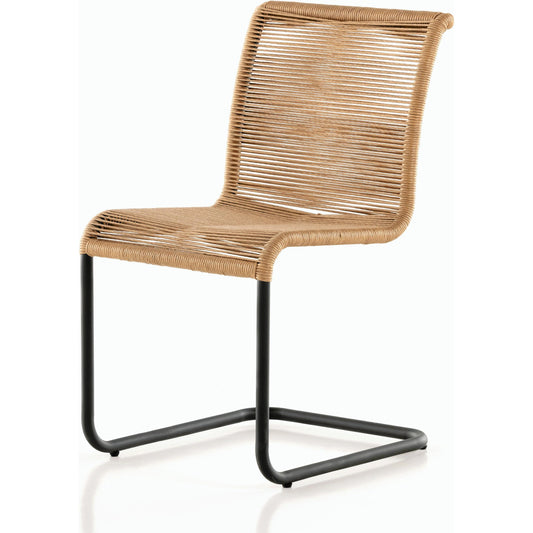 Grover Outdoor Dining Chair by Four Hands. Made from iron, 100% polyethylene in a coastal style.