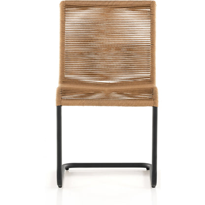 Grover Outdoor Dining Chair by Four Hands. Made from iron, 100% polyethylene in a coastal style.