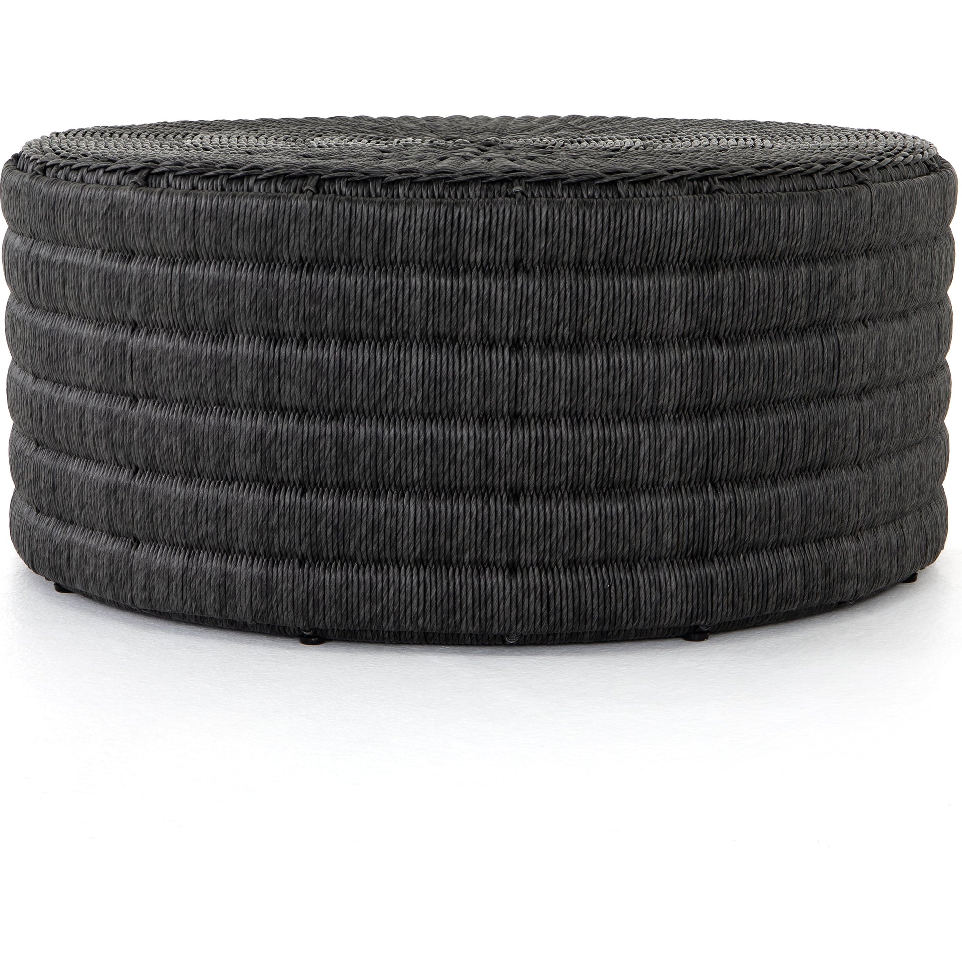 Madura Coffee Table by Four Hands in vintage coal. Made from 100% polyethylene, aluminum in a coastal style.