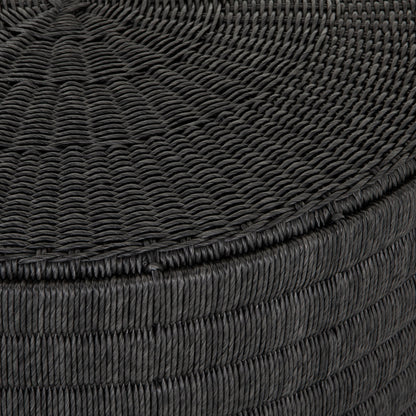 Madura Coffee Table by Four Hands in vintage coal. Made from 100% polyethylene, aluminum in a coastal style.