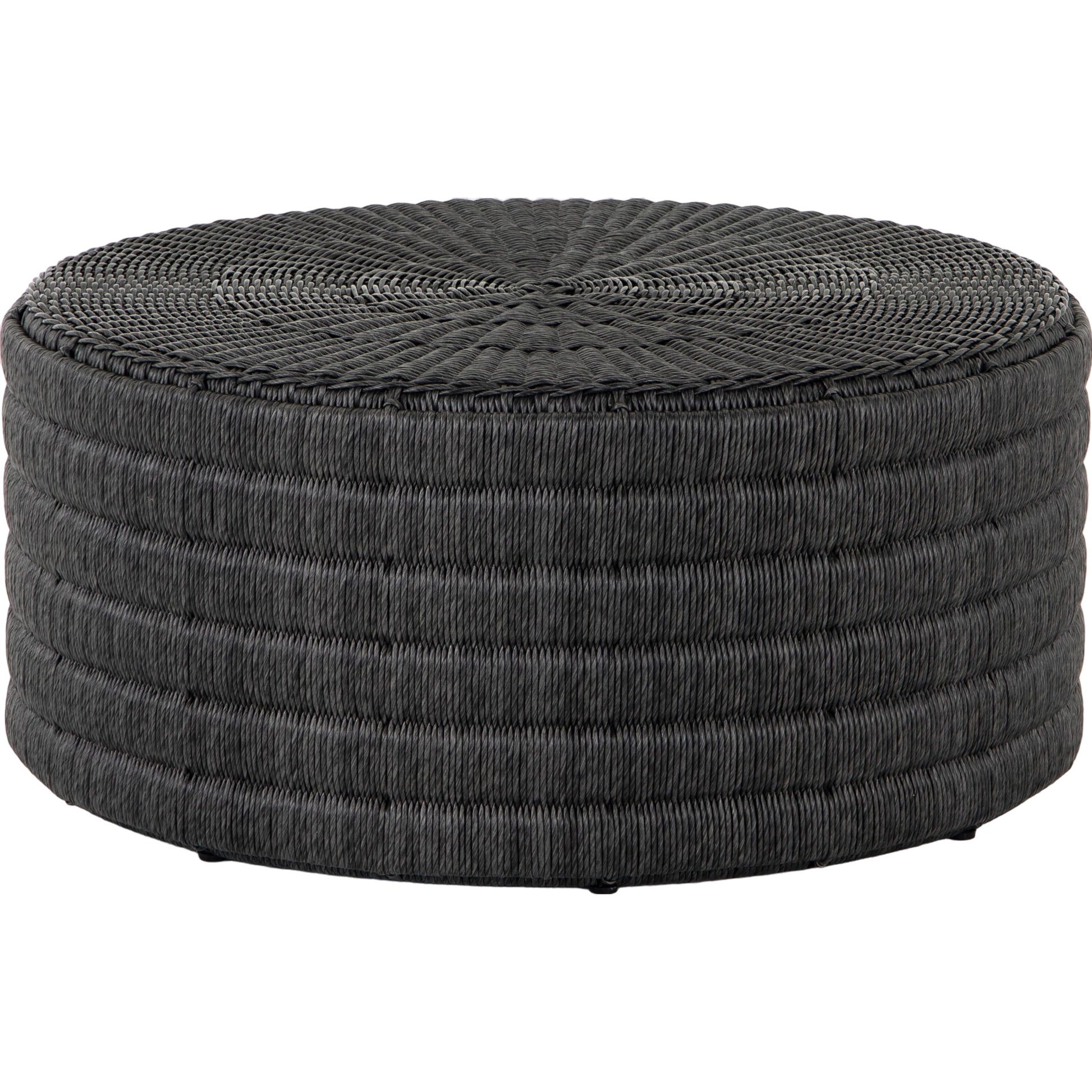 Madura Coffee Table by Four Hands in vintage coal. Made from 100% polyethylene, aluminum in a coastal style.