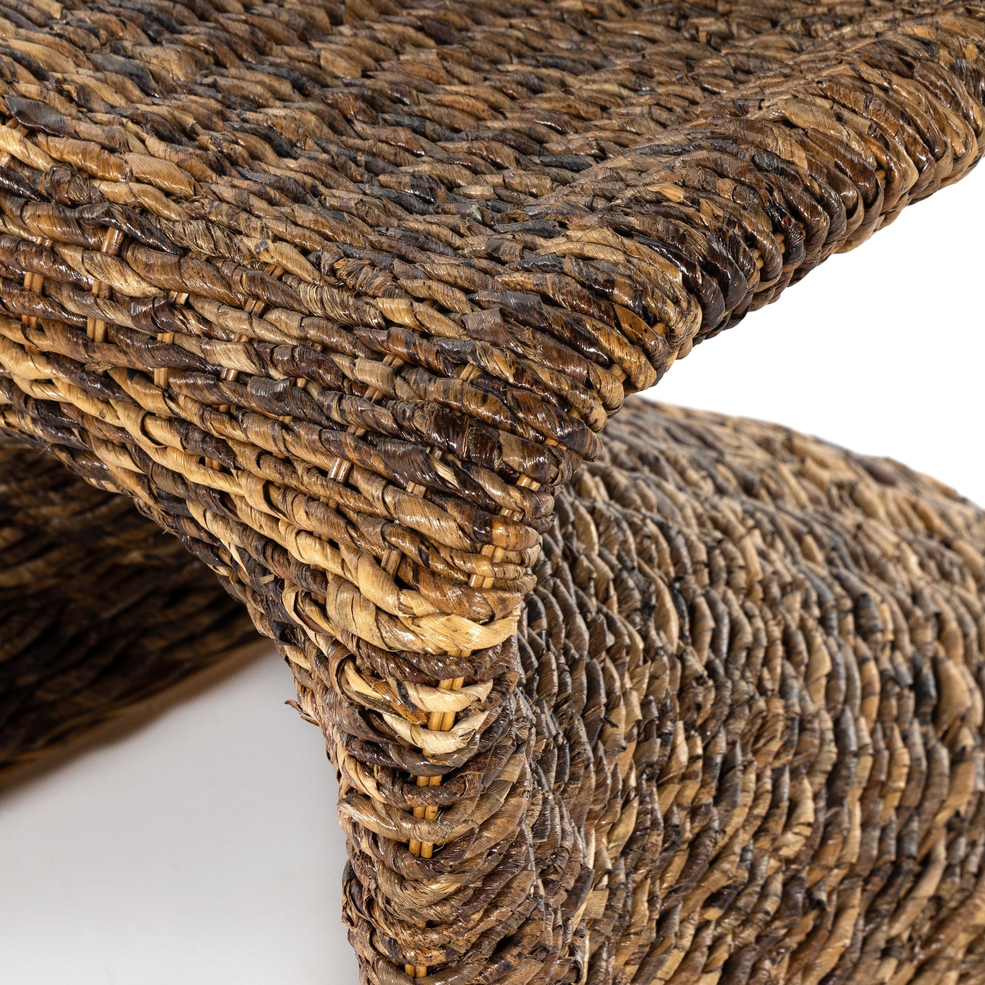 Portia Dining Chair by Four Hands in gray wash. Made from banana leaf, iron in a modern style.