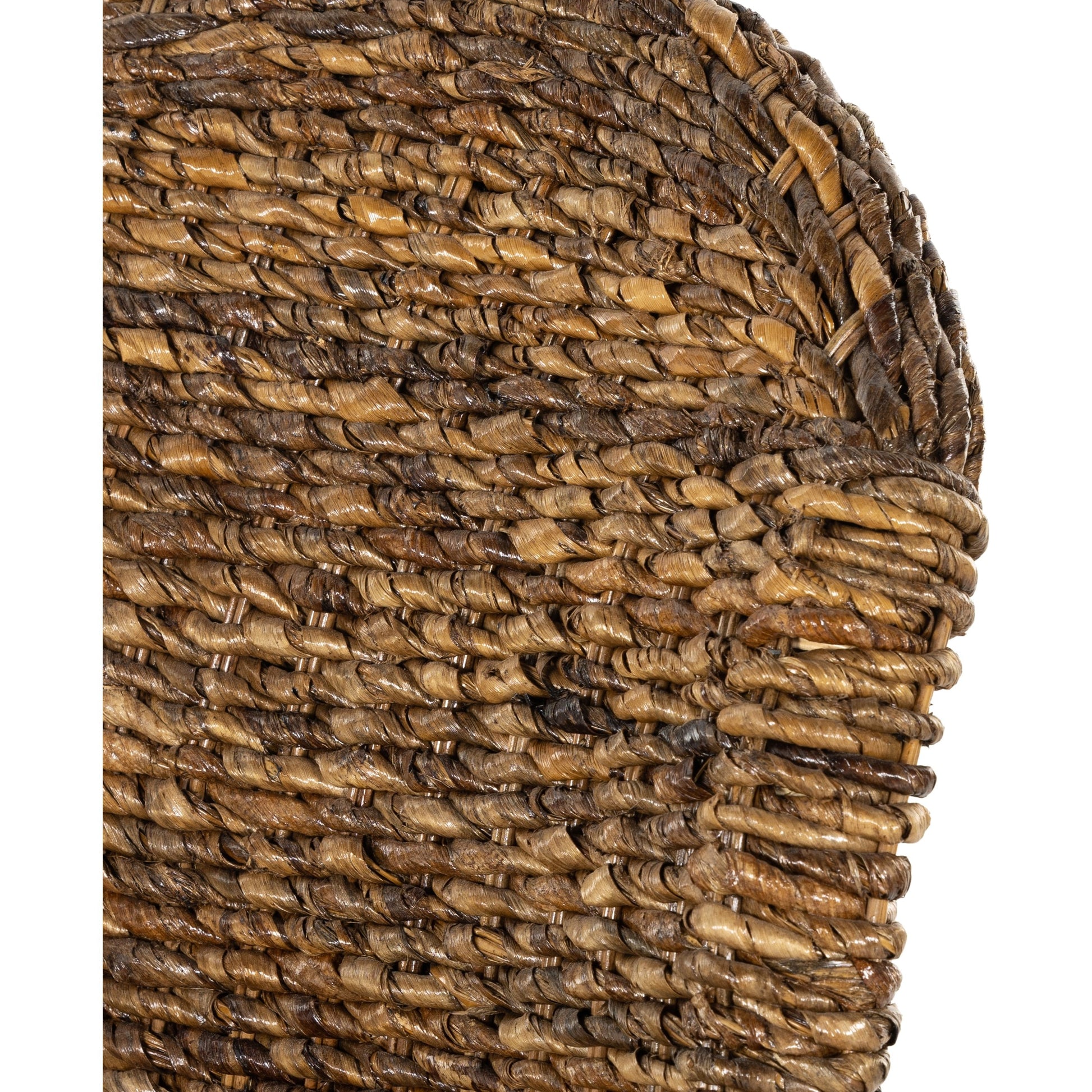 Portia Dining Chair by Four Hands in gray wash. Made from banana leaf, iron in a modern style.