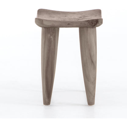 Zuri Stool by Four Hands in aged natural teak. Made from solid teak in a modern style.