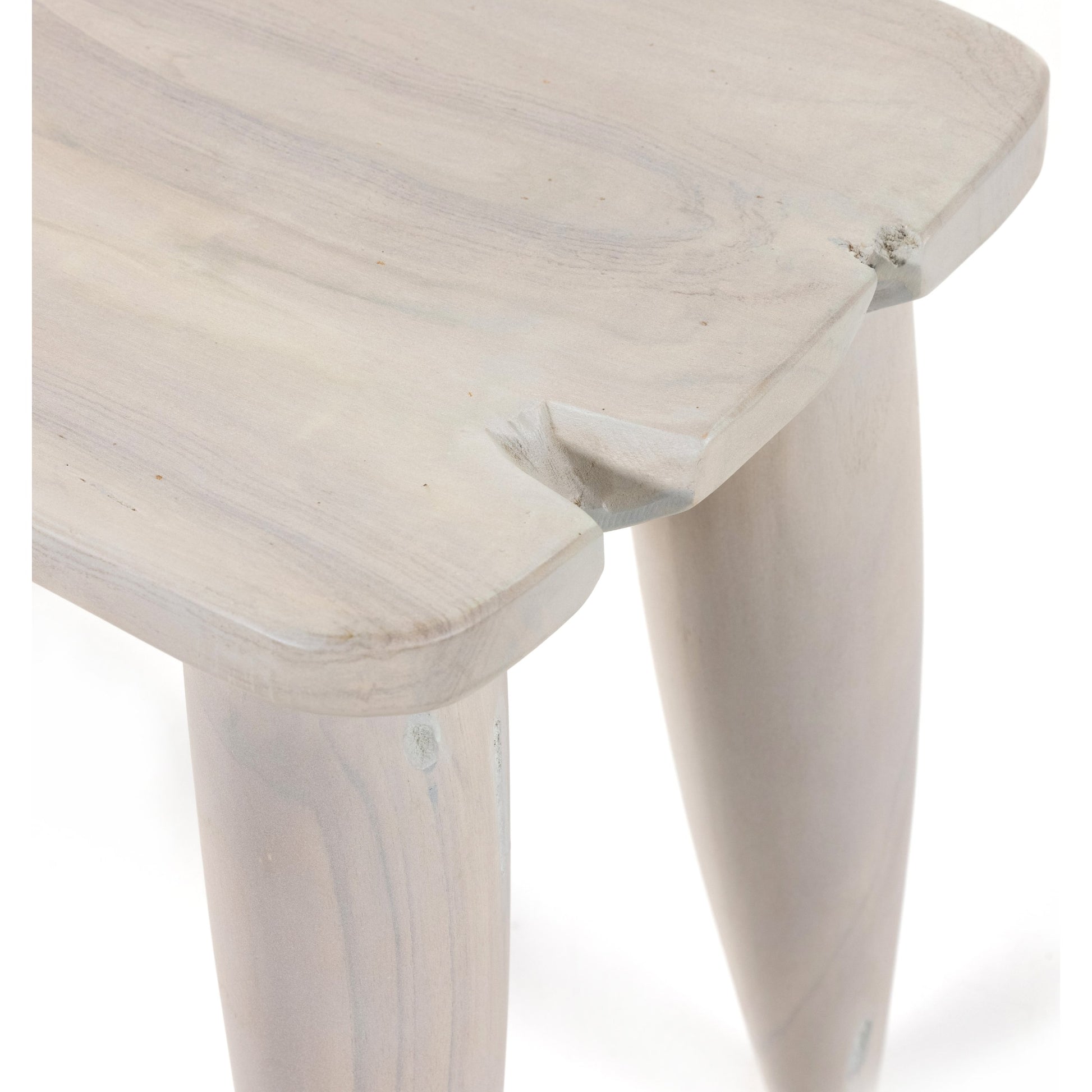 Zuri Stool by Four Hands in aged natural teak. Made from solid teak in a modern style.