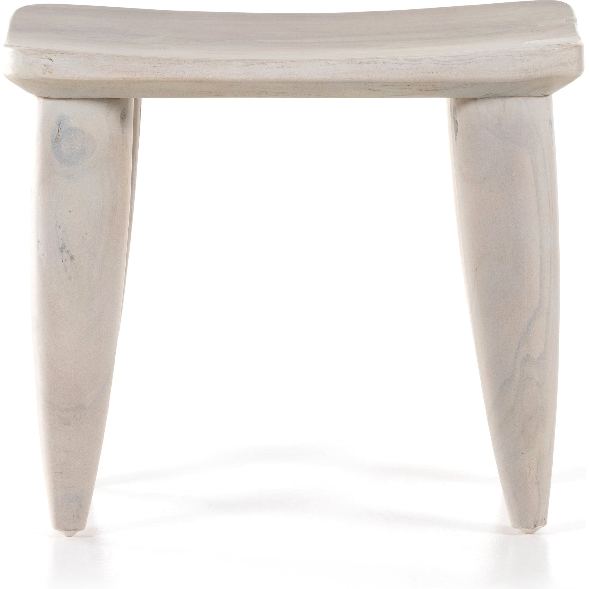 Zuri Stool by Four Hands in aged natural teak. Made from solid teak in a modern style.