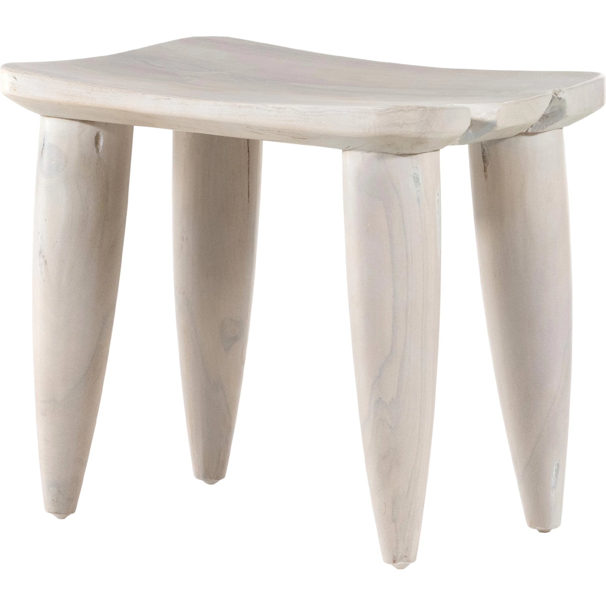 Zuri Stool by Four Hands in aged natural teak. Made from solid teak in a modern style.
