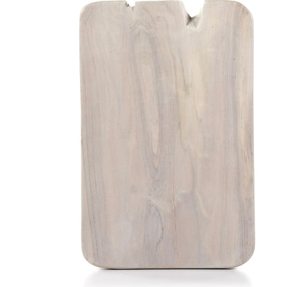 Zuri Stool by Four Hands in aged natural teak. Made from solid teak in a modern style.