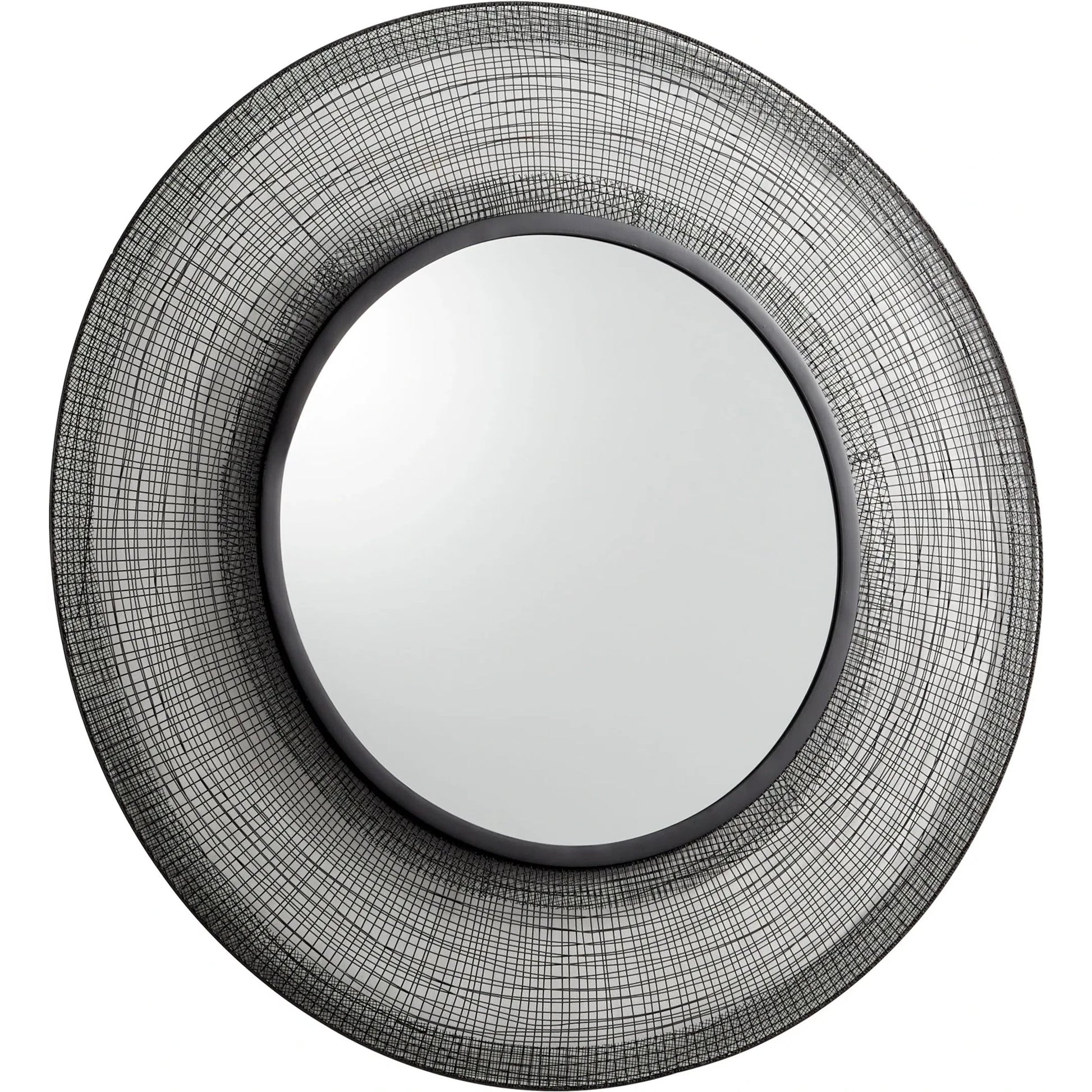 Matrix Mirror by Cyan Design in graphite. Made from iron, mirrored glass in a modern style.