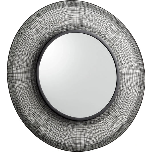 Matrix Mirror by Cyan Design in graphite. Made from iron, mirrored glass in a modern style.