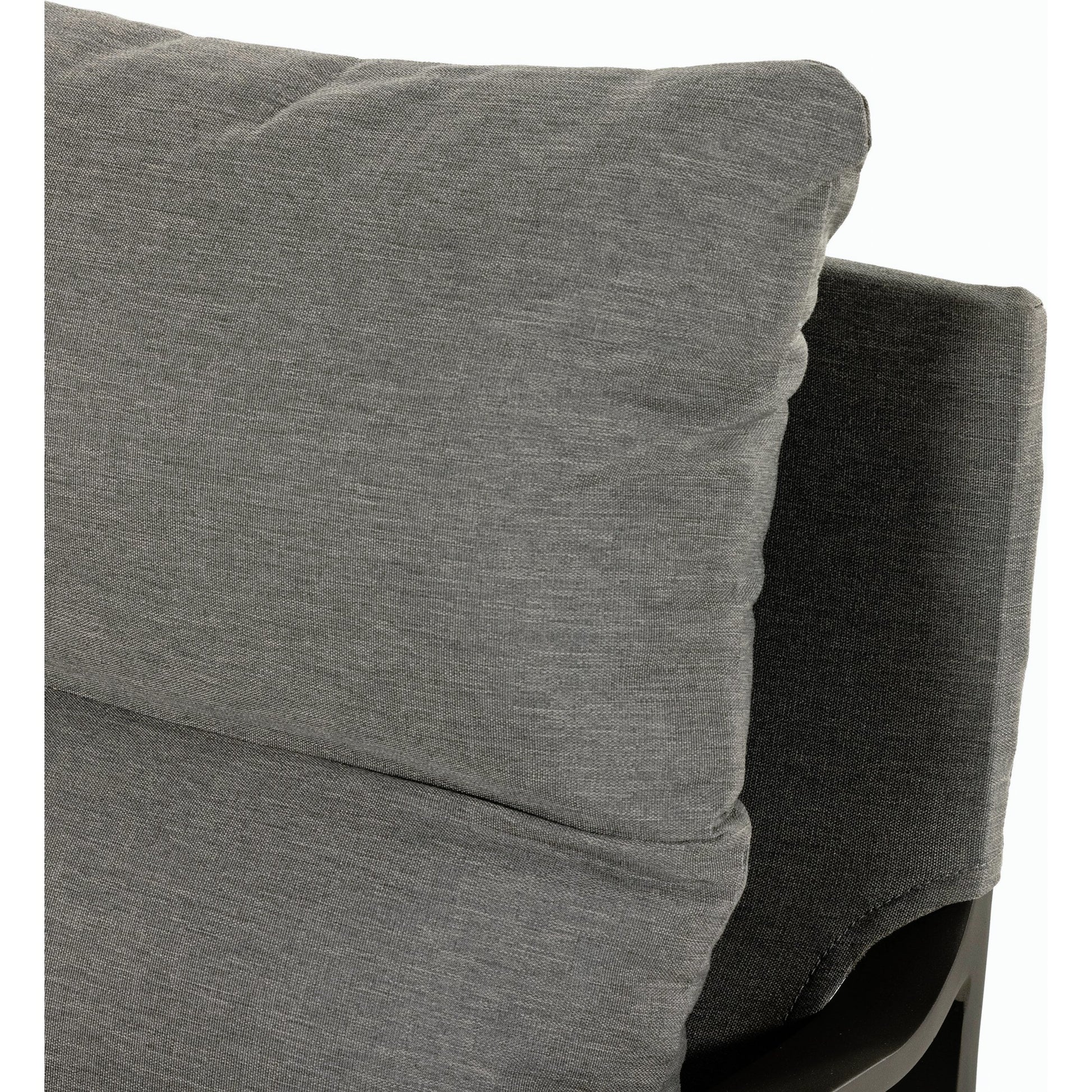 Avon Outdoor Sling Chair by Four Hands in faye sand, bronze. Made from 100% olefin, aluminum, 59% polyurethane foam, 30% polyester fiber, 11% polyester fiber batting in a modern style.