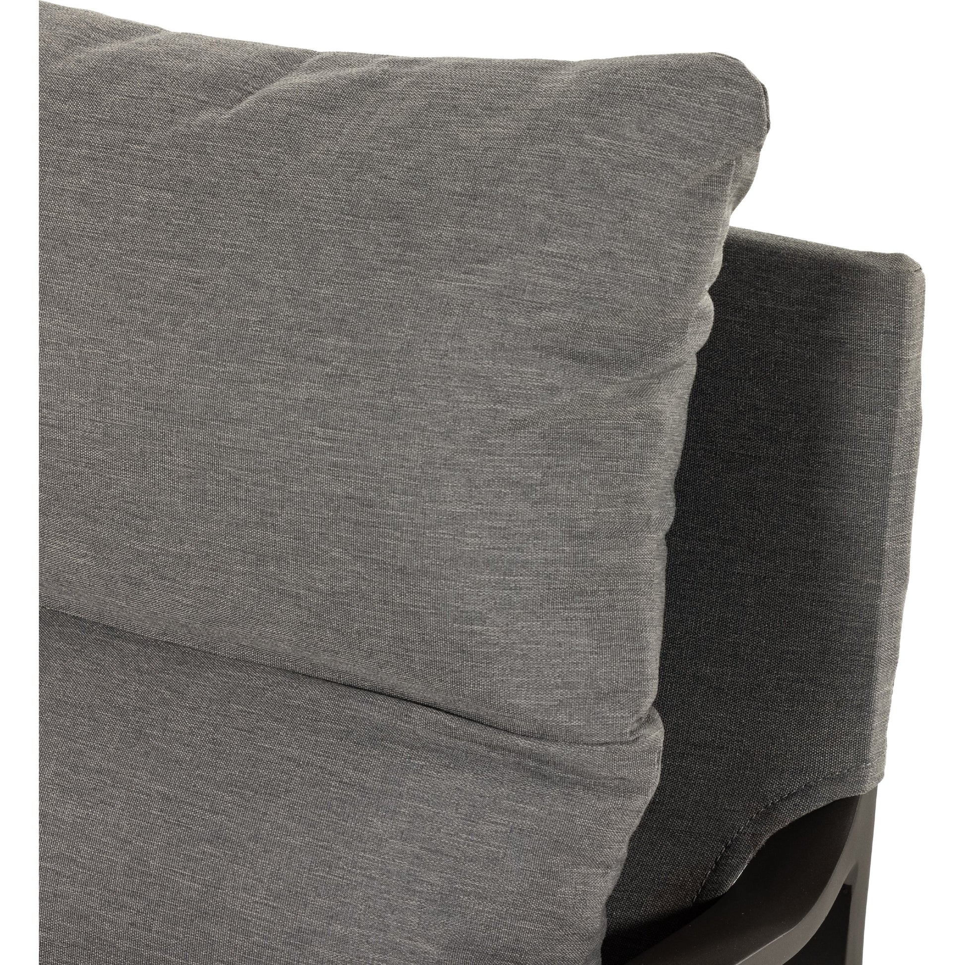 Avon Outdoor Sling Chair by Four Hands in faye sand, bronze. Made from 100% olefin, aluminum, 59% polyurethane foam, 30% polyester fiber, 11% polyester fiber batting in a modern style.