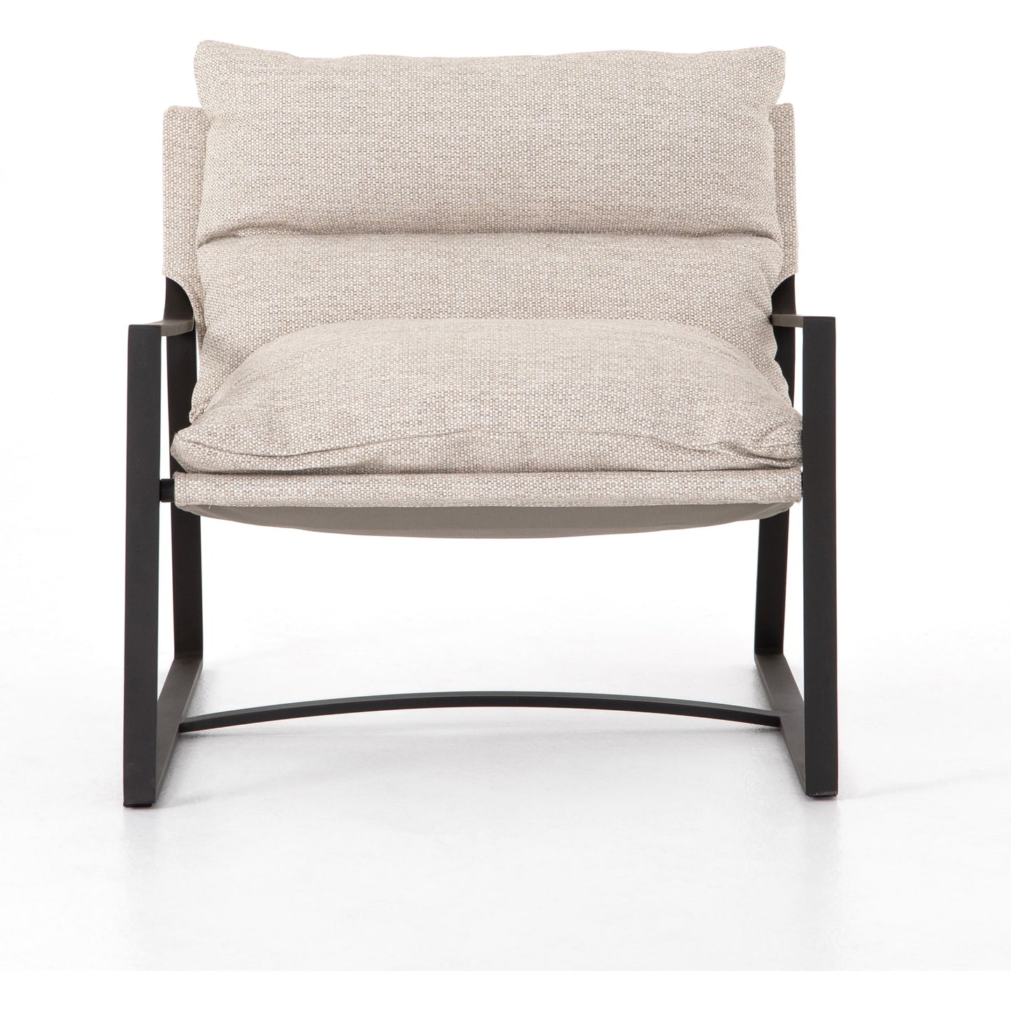 007 SI-1902072 | Additional Silo | Avon Outdoor Sling Chair by Four Hands in faye sand, bronze. Made from 100% olefin, aluminum, 59% polyurethane foam, 30% polyester fiber, 11% polyester fiber batting in a modern style.