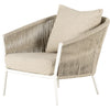 Faye Sand, White Aluminum, Ivory Rope