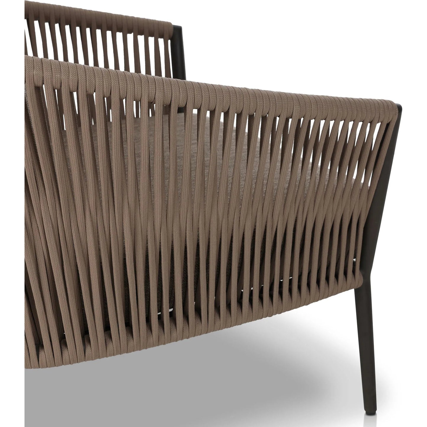 027 SI-2320217 | Closeup | Porto Outdoor Chair by Four Hands. Made from 100% olefin, aluminum, 100% polypropylene in a modern style.