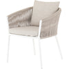 Faye Sand, White Aluminum, Ivory Rope