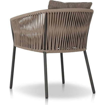 Porto Outdoor Dining Chair by Four Hands. Made from 100% olefin, aluminum, 100% polypropylene in a modern style.